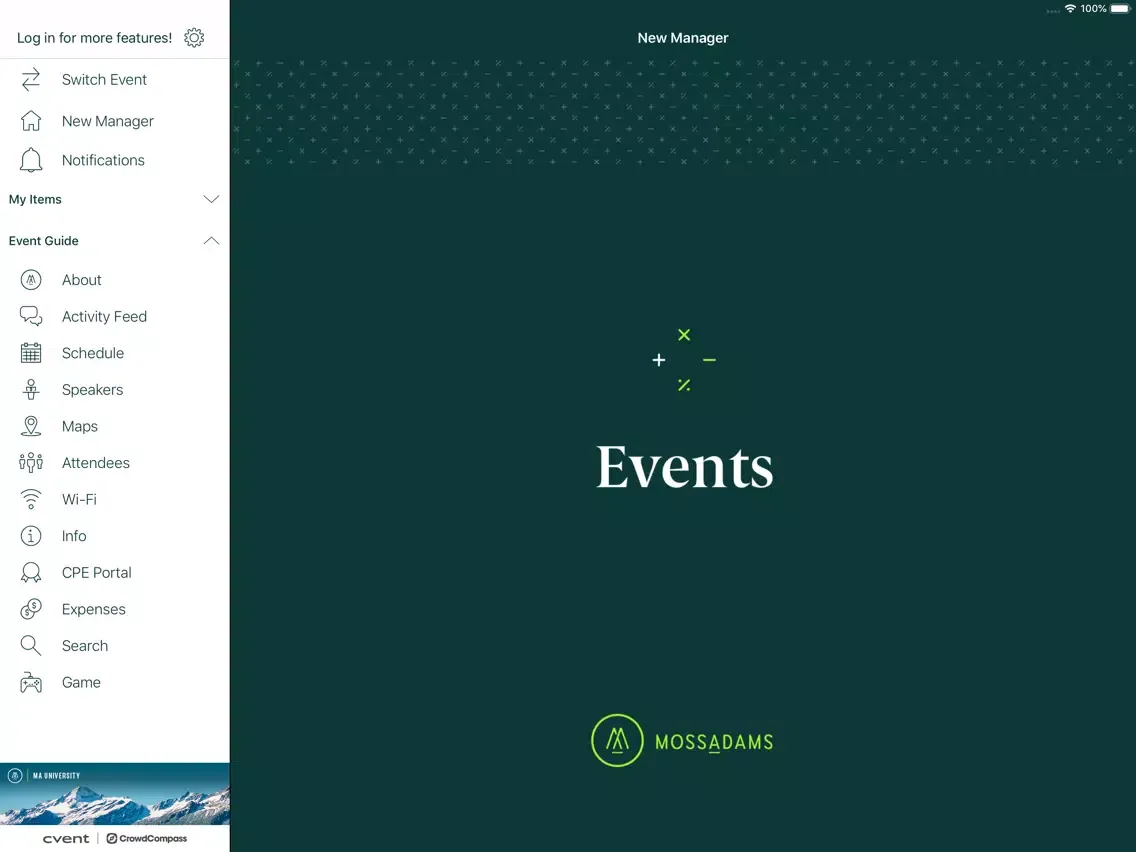 Moss Adams Events iPad 应用截图