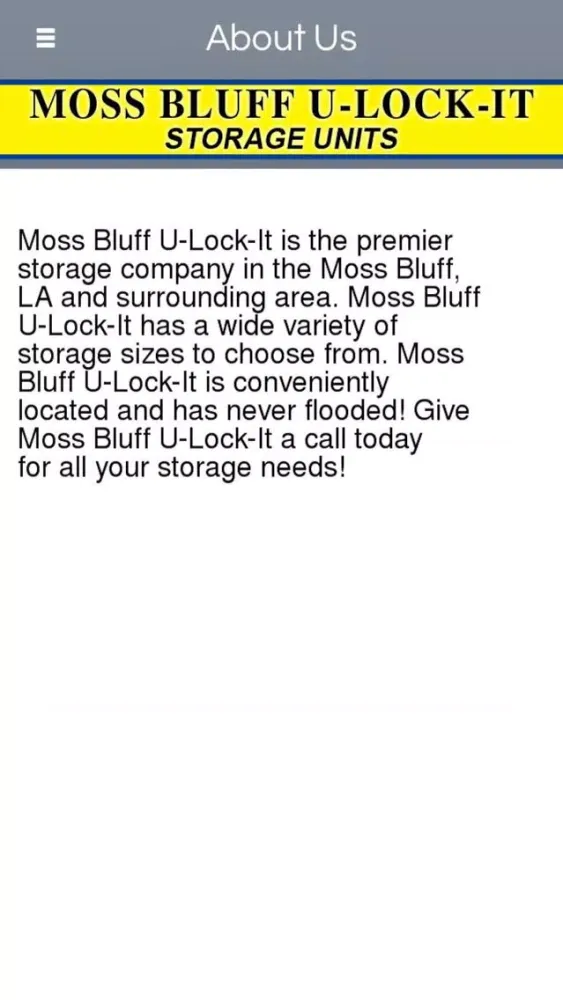 Moss Bluff U-Lock-It سکرین شاٹس