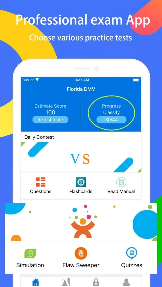 Tangkapan layar Florida DMV Test Expert