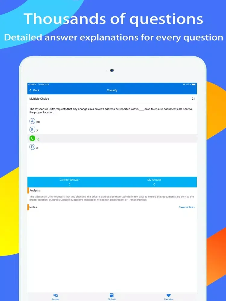 Wisconsin DMV Test Expert iPad  Ekran Görüntüleri