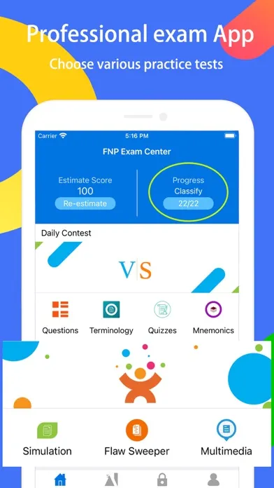 Capturas de pantalla de FNP Exam Center