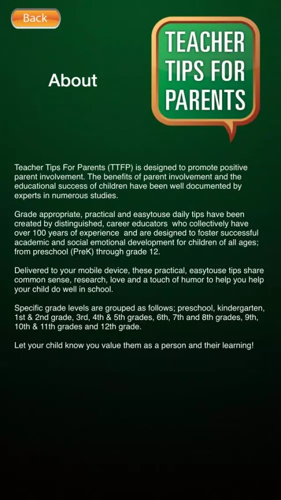Captures d'écran de Teacher Tips For Parents