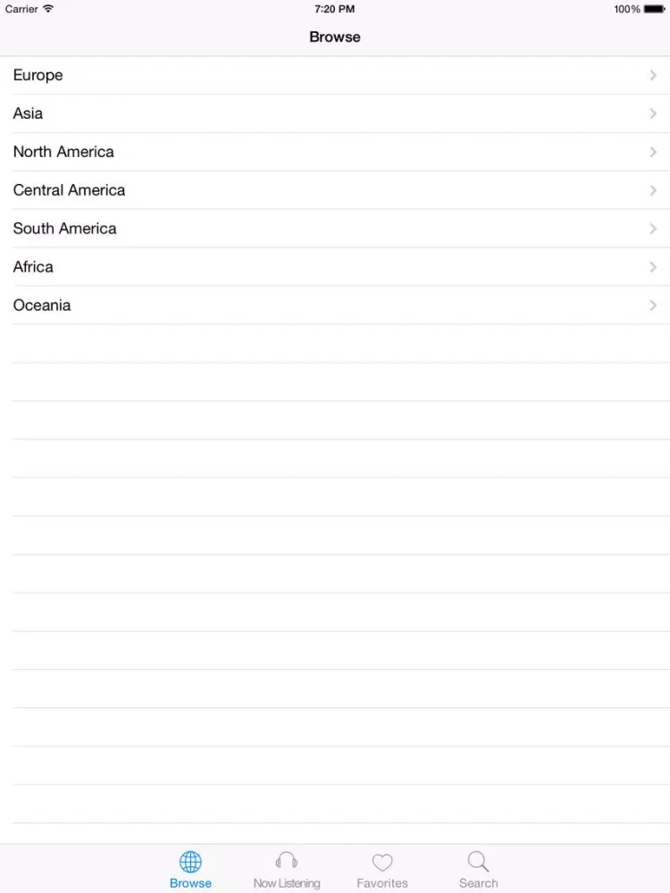 radioTuner iPad  স্ক্রিনশট