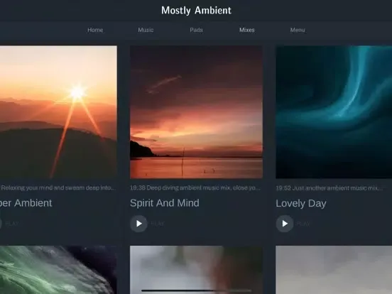 ภาพหน้าจอของ Mostly Ambient iPad 