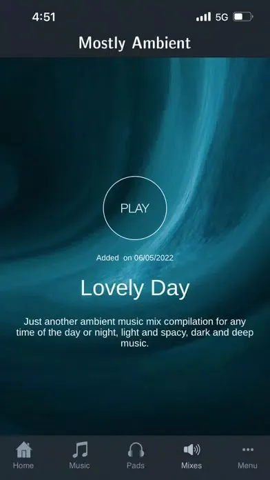 ภาพหน้าจอของ Mostly Ambient