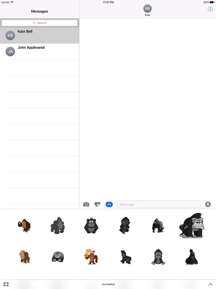 GorillaMoji - Gorilla Emoji And Stickers Pack iPad 应用截图