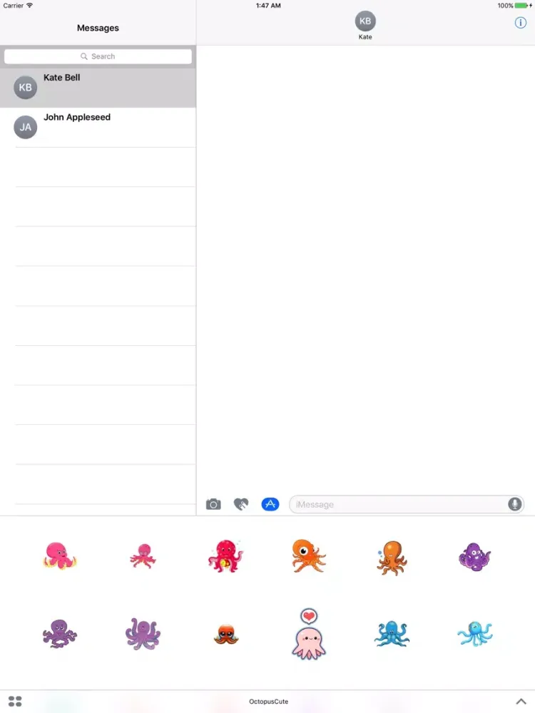 Captures d'écran de OctopusCute - Octopus Emoji And Stickers iPad 