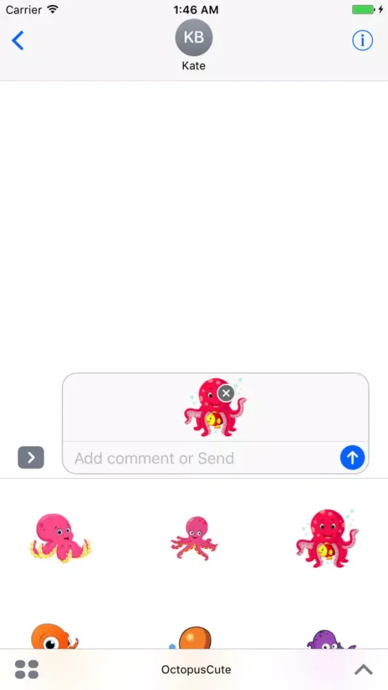 Captures d'écran de OctopusCute - Octopus Emoji And Stickers