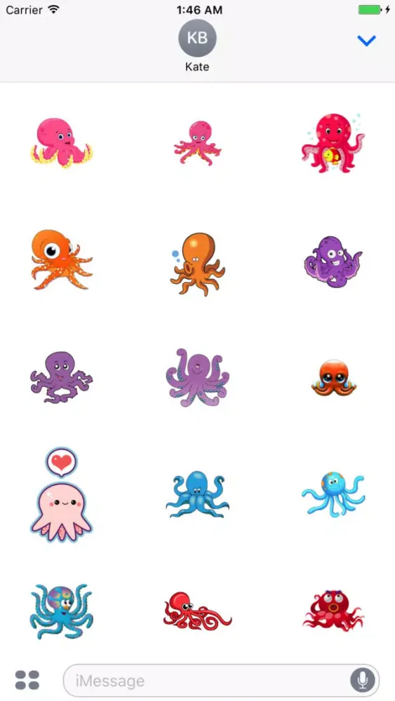 Captures d'écran de OctopusCute - Octopus Emoji And Stickers