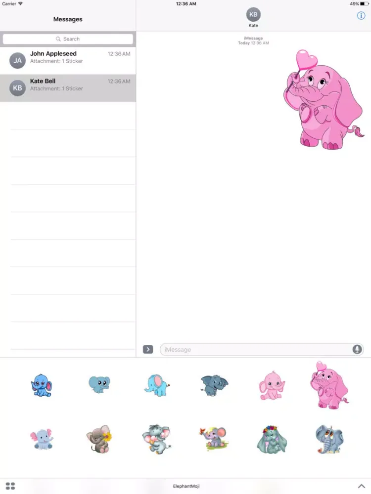 ElephantMoji - Best Elephant Emoji & Stickers iPad  スクリーンショット