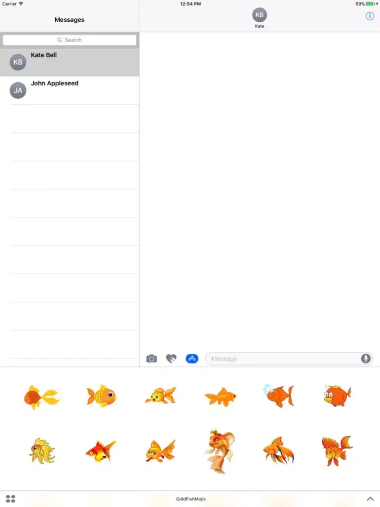 GoldFishMojis - GoldFish Emoji And Stickers iPad 应用截图