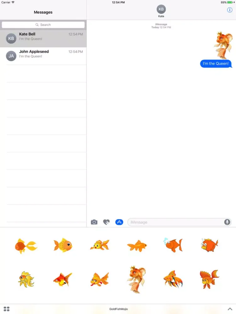 GoldFishMojis - GoldFish Emoji And Stickers iPad 应用截图