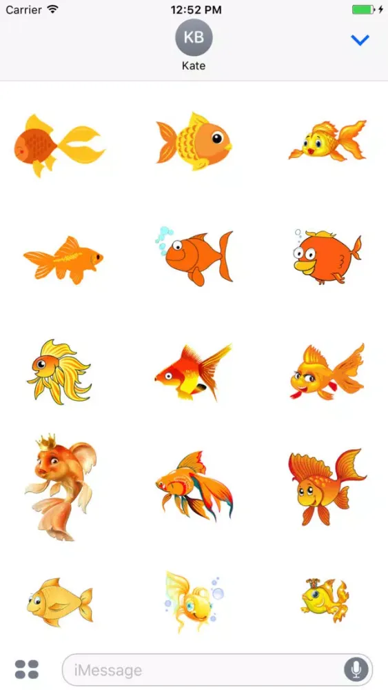 GoldFishMojis - GoldFish Emoji And Stickers应用截图
