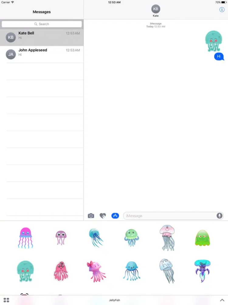 JellyFish Stickers iPad  スクリーンショット