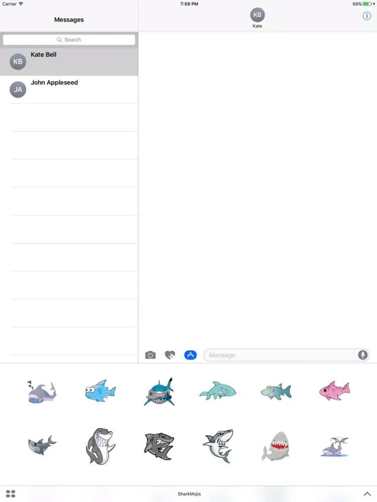 تصاویر SharkMojis - Shark Emojis And Stickers iPad 