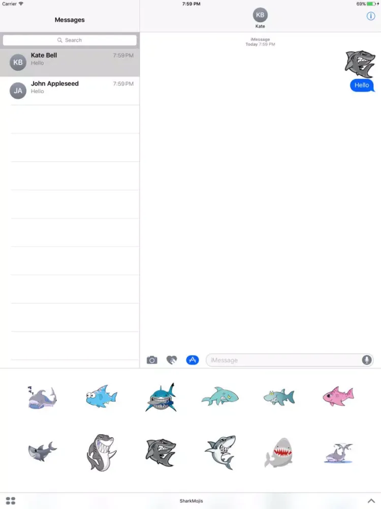تصاویر SharkMojis - Shark Emojis And Stickers iPad 