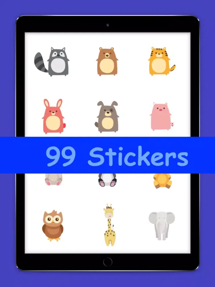 Tangkapan layar 99 Animals Stickers iPad 