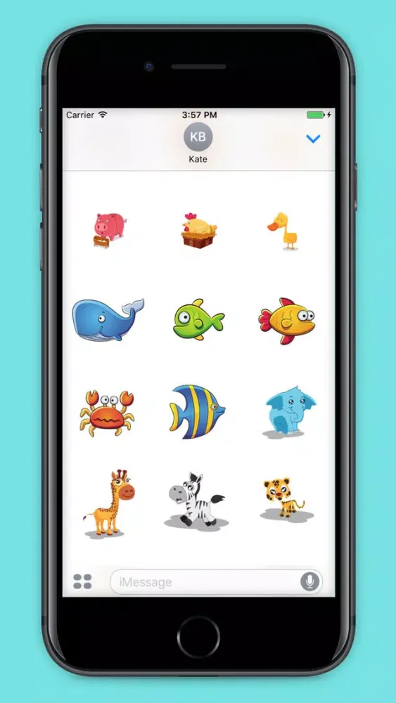 Tangkapan layar 99 Animals Stickers