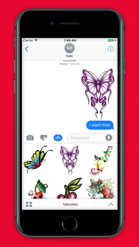 Capturas de pantalla de TattooMoji - 100 Best Tattoo Stickers And Emojis