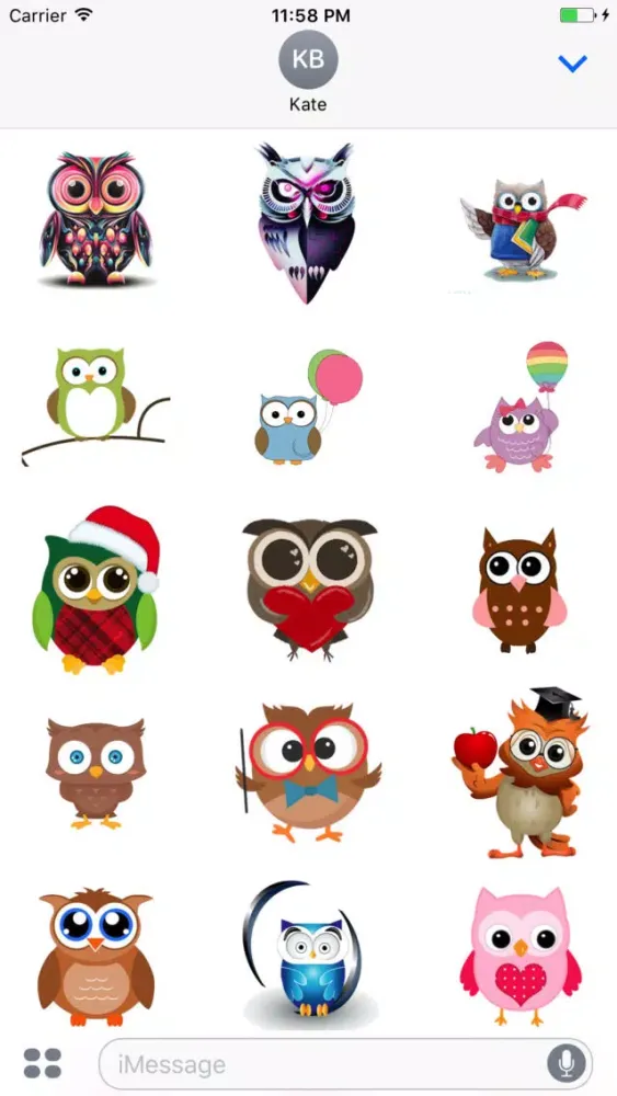 OwlCute - Owl Emojis And Stickers应用截图