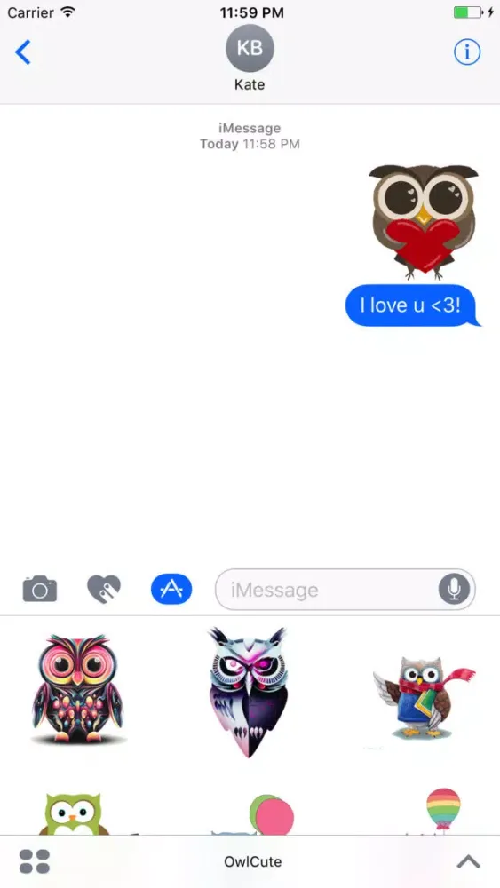 OwlCute - Owl Emojis And Stickers应用截图