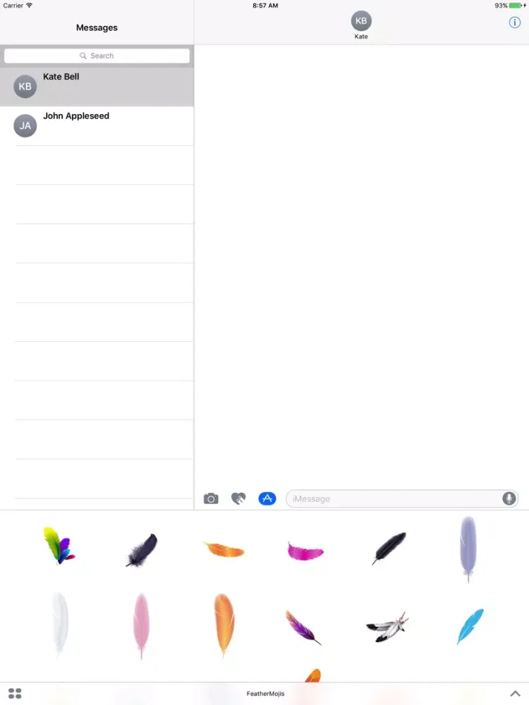Screenshot di FeatherMojis - Feather Emojis And Stickers iPad 