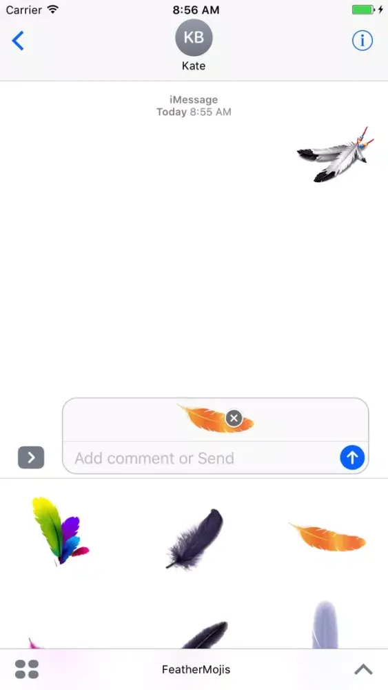 Screenshot di FeatherMojis - Feather Emojis And Stickers