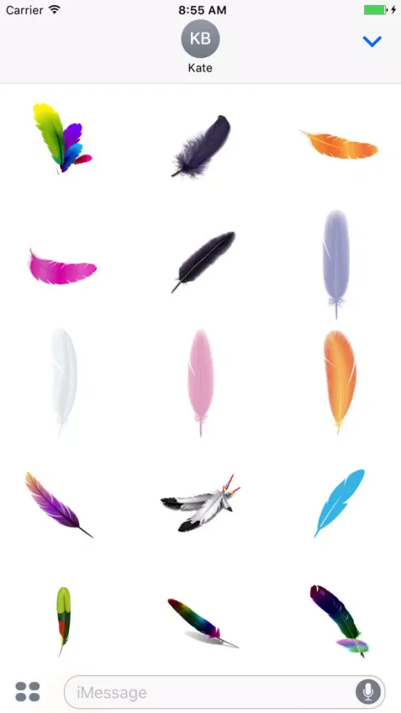 Screenshot di FeatherMojis - Feather Emojis And Stickers