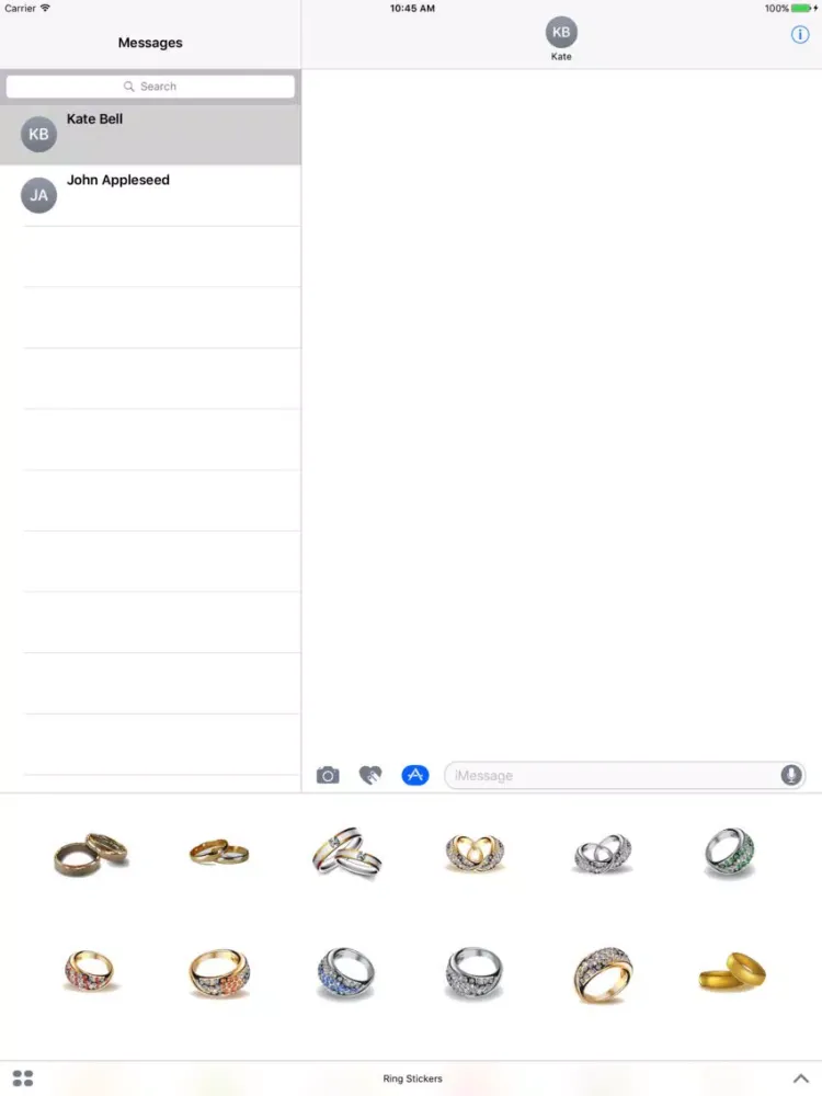 Tangkapan skrin Ring Stickers iPad 