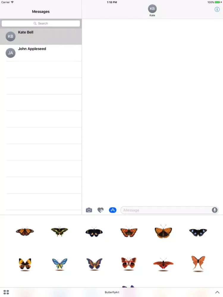 Capturas de tela do Butterfly Art Stickers iPad 