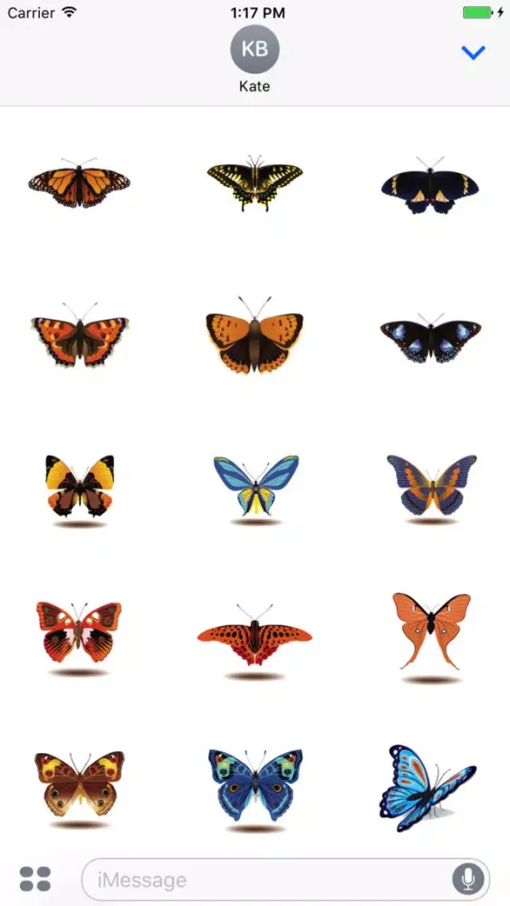 Capturas de tela do Butterfly Art Stickers