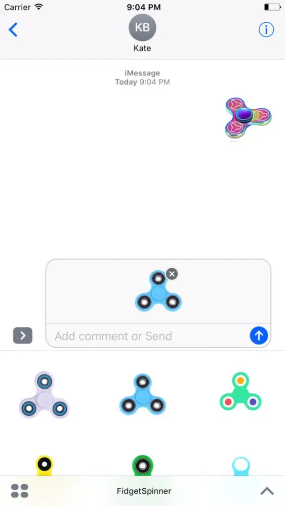 Tangkapan skrin Fidget Spinner Sticker