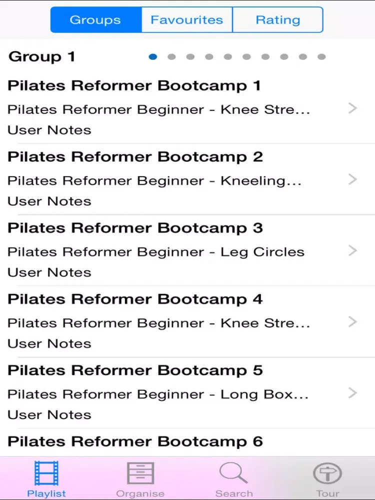 Pilates Reformer Bootcamp iPad  Screenshots