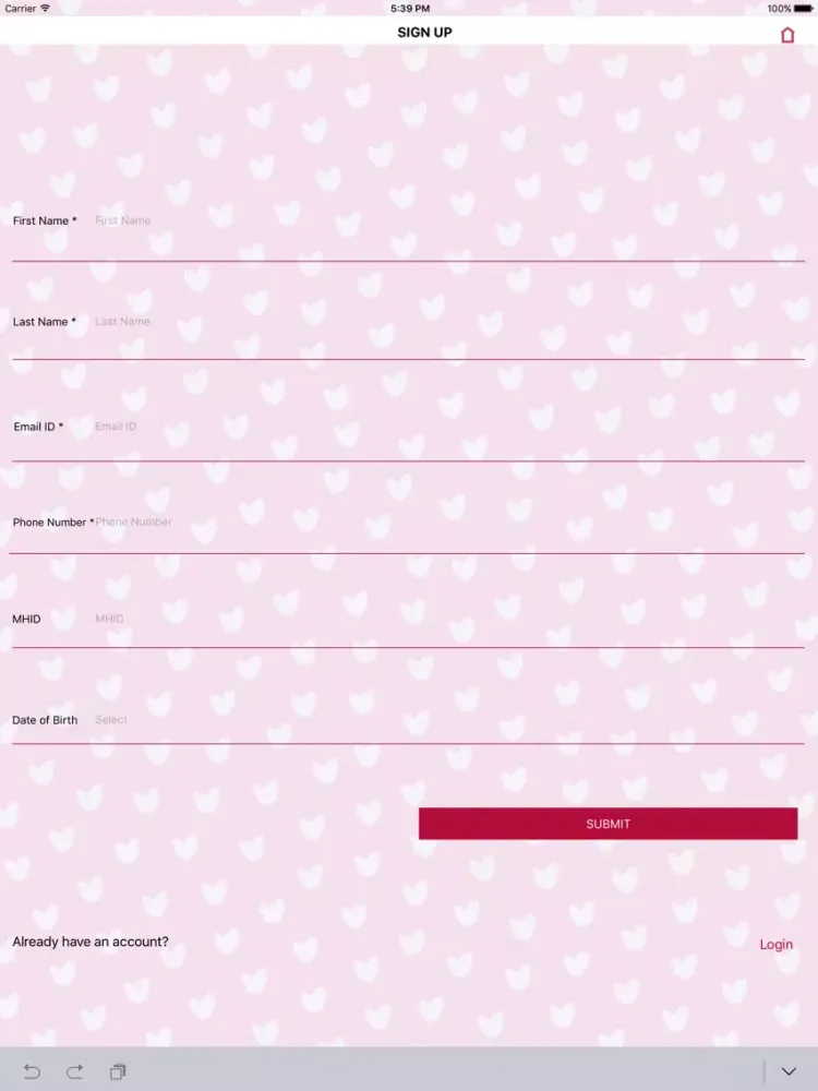 Скриншоты Motherhood App iPad 