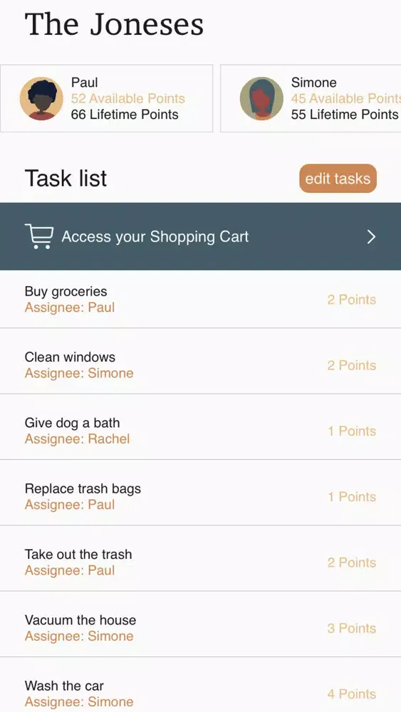 Zrzuty ekranu HomeAide: Household Management