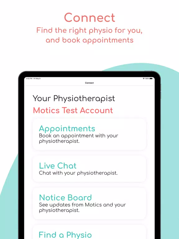 Captures d'écran de Motics - Physiotherapy iPad 