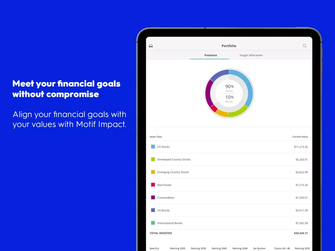 Motif - Thematic Investing iPad  Ekran Görüntüleri