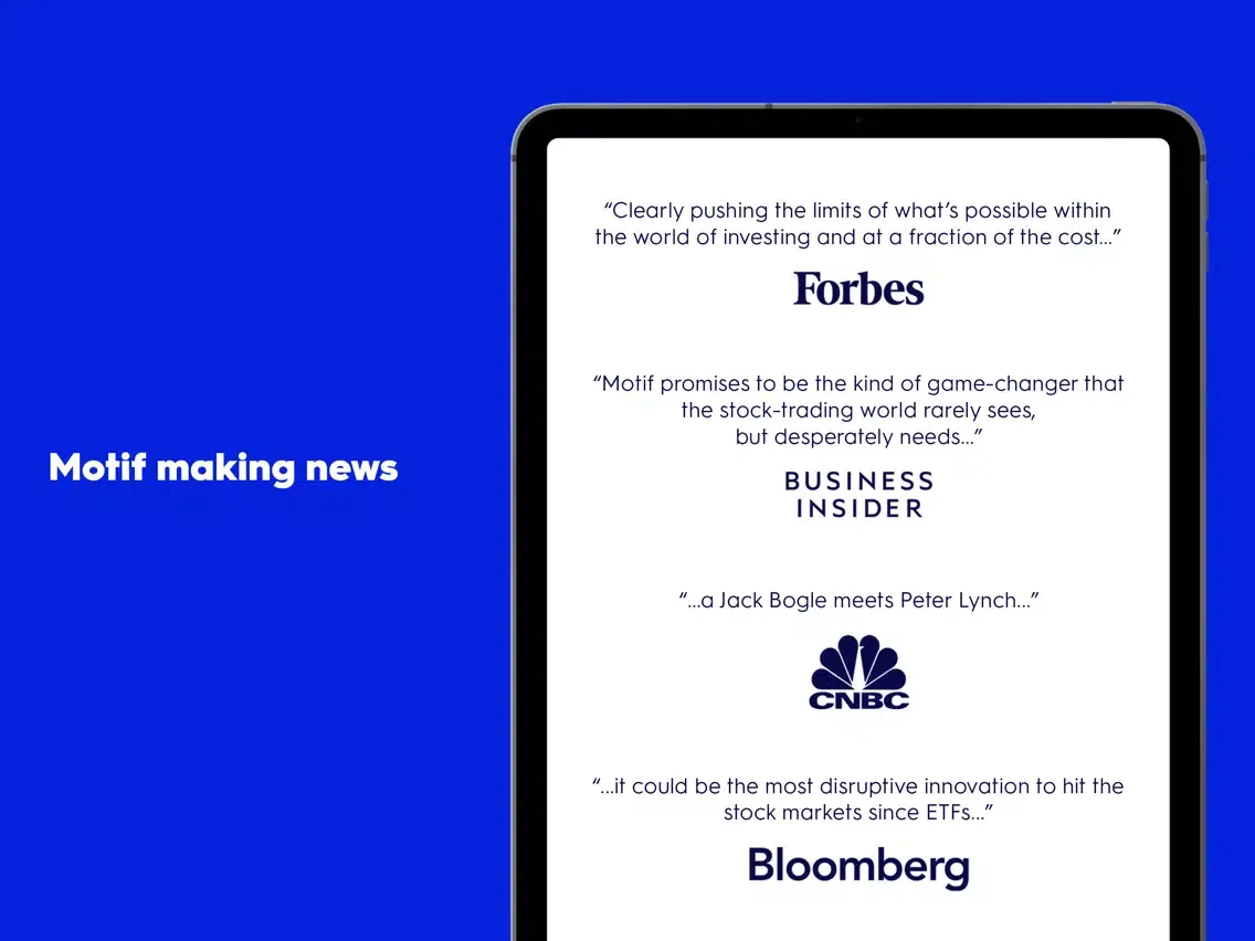 Motif - Thematic Investing iPad  Ekran Görüntüleri