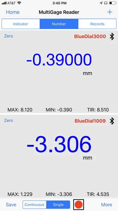 Screenshot di MultiGage Reader