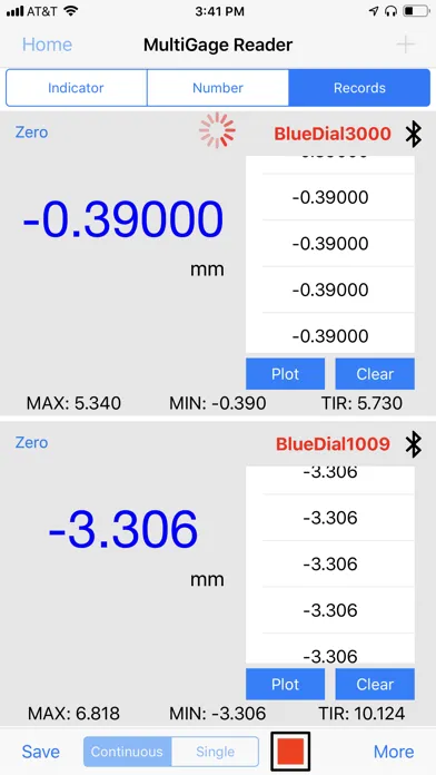 Screenshot di MultiGage Reader