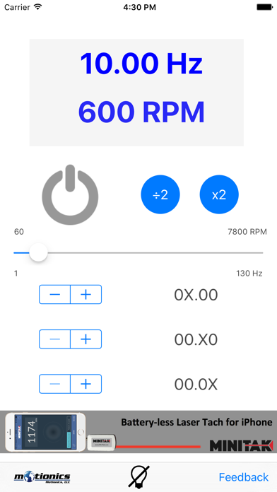 Tangkapan layar Strobe Light Tachometer