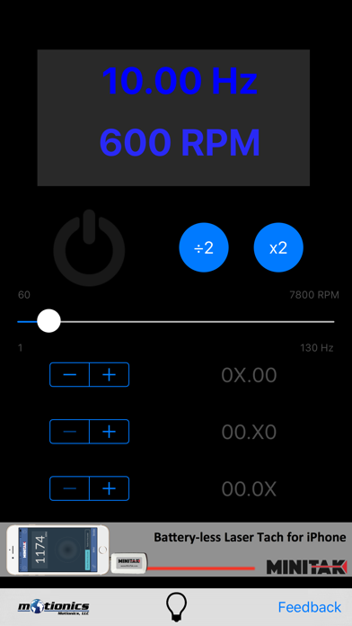 Tangkapan layar Strobe Light Tachometer