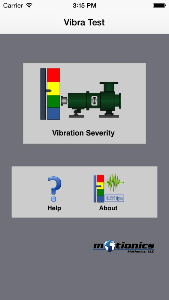 Ảnh chụp màn hình của Vibra Test