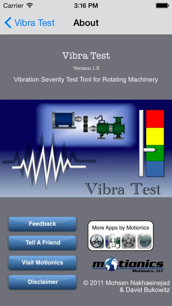 Ảnh chụp màn hình của Vibra Test