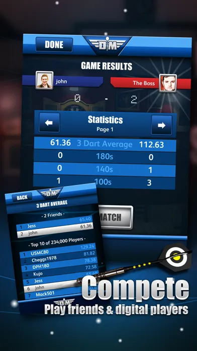 Zrzuty ekranu Darts Match