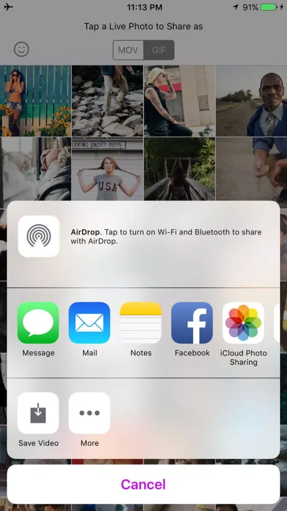 Ligify — Export GIF or MOV, for use with Live Photo Screenshots
