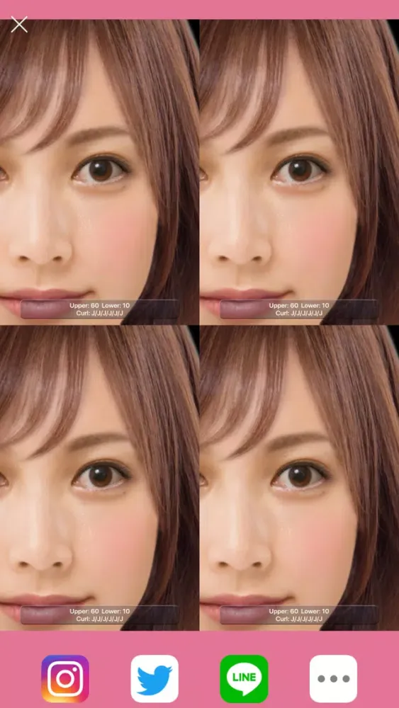 Zrzuty ekranu Eyelash: Try various designs