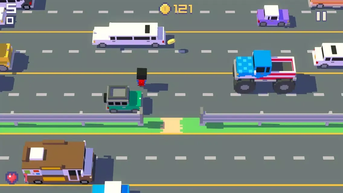 Tangkapan skrin Road Run 2 - Dodge traffic