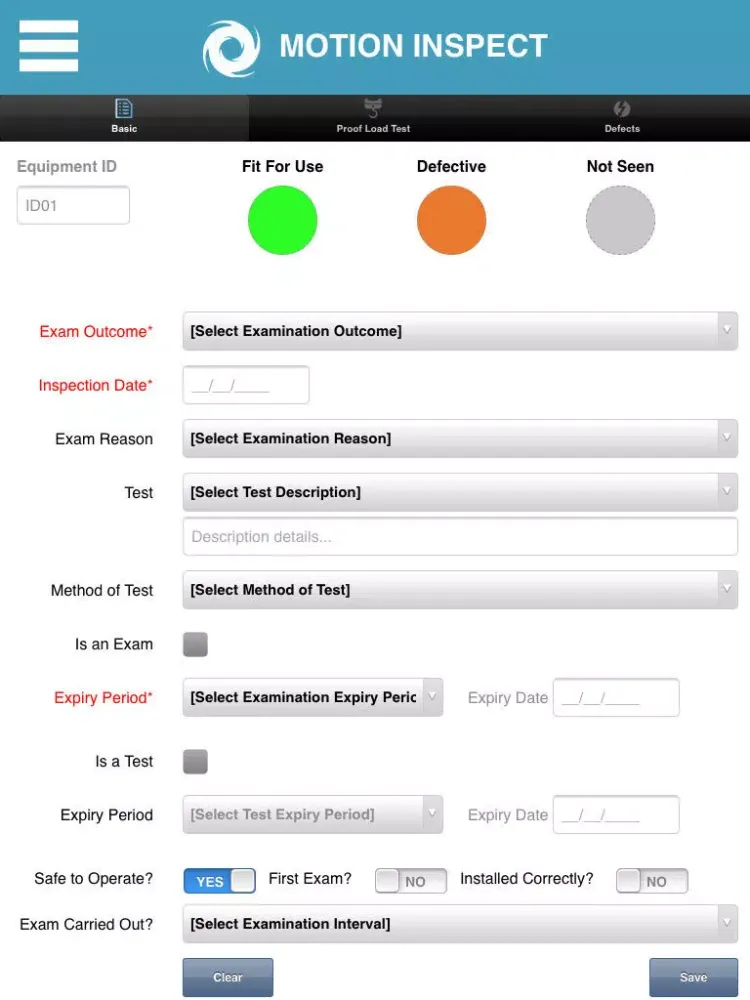 Motion Inspect iPad  Screenshots