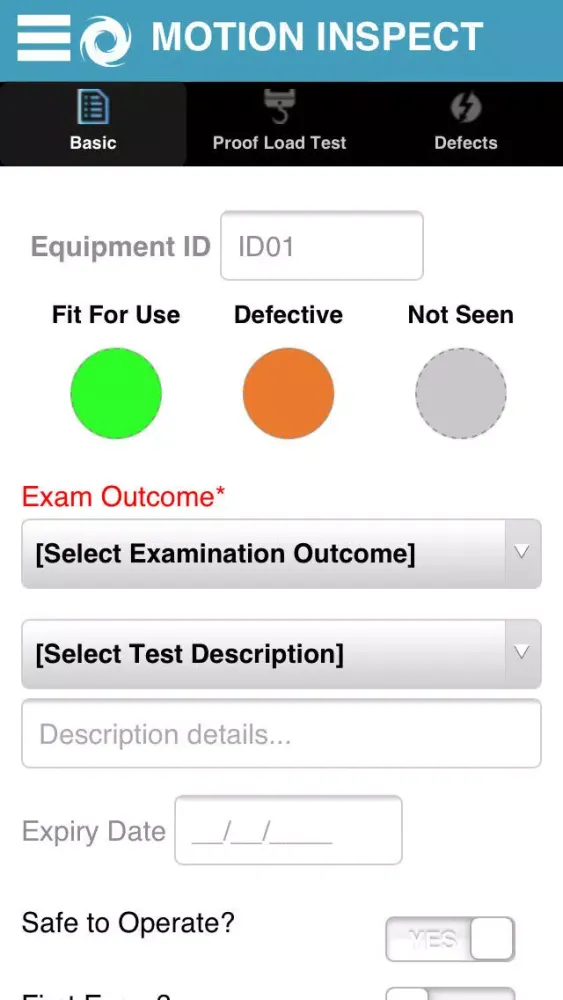Motion Inspect Screenshots